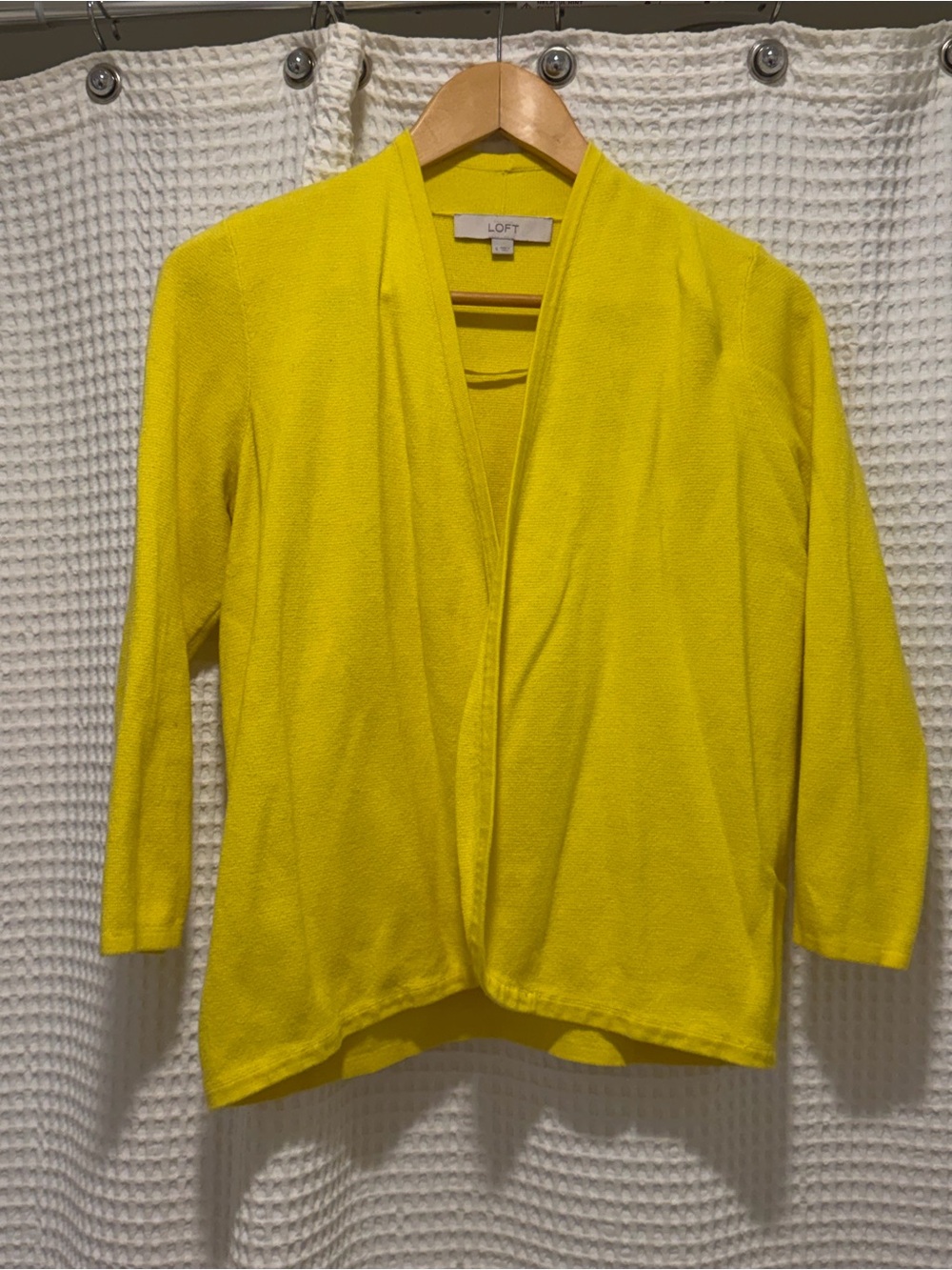 Sz S LOFT Yellow Open-Front Women's Cardigan Sweater